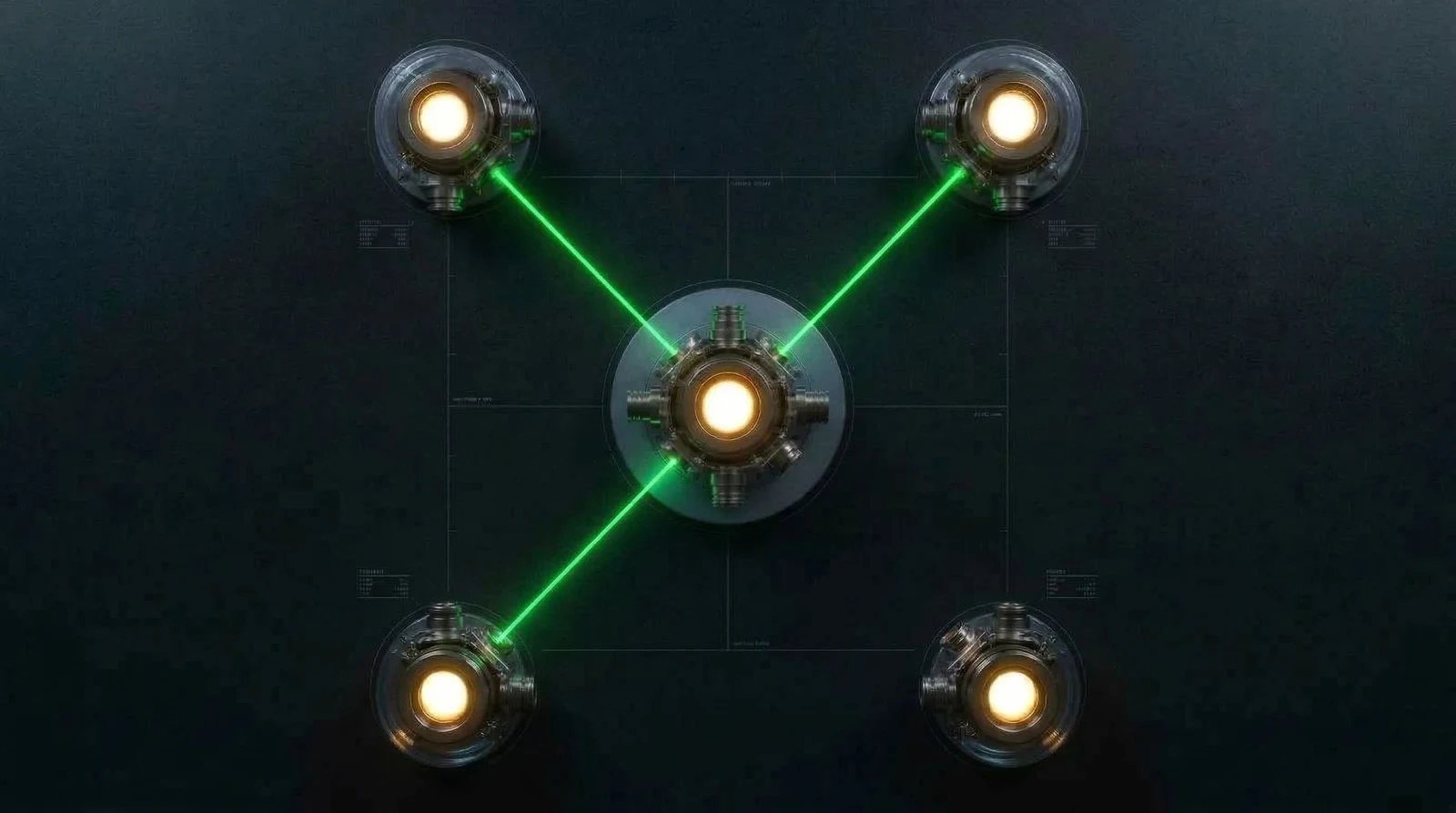 Green linked-node system diagram